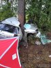 Samochód osobowy uderzył w drzewo w miejscowości Krukowo 8.08.2019r.